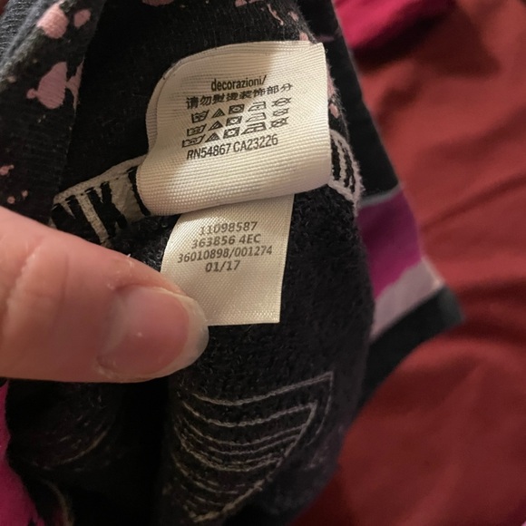 Pink Victoria's Secret Sequined Dark Gray 1/4 Snap ButtonSweater Size XS - Picture 8 of 8